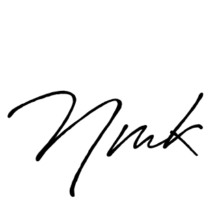 Use a signature maker to create a handwritten signature online. With this signature software, you can design (Antro_Vectra_Bolder) your own signature for name Nmk. Nmk signature style 7 images and pictures png