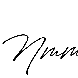 How to Draw Nmm signature style? Antro_Vectra_Bolder is a latest design signature styles for name Nmm. Nmm signature style 7 images and pictures png