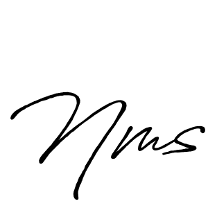 Use a signature maker to create a handwritten signature online. With this signature software, you can design (Antro_Vectra_Bolder) your own signature for name Nms. Nms signature style 7 images and pictures png