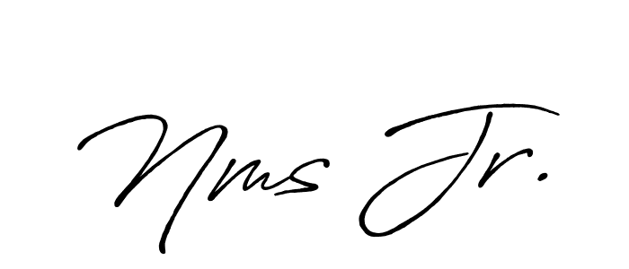 if you are searching for the best signature style for your name Nms Jr.. so please give up your signature search. here we have designed multiple signature styles  using Antro_Vectra_Bolder. Nms Jr. signature style 7 images and pictures png