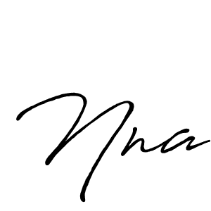 Use a signature maker to create a handwritten signature online. With this signature software, you can design (Antro_Vectra_Bolder) your own signature for name Nna. Nna signature style 7 images and pictures png