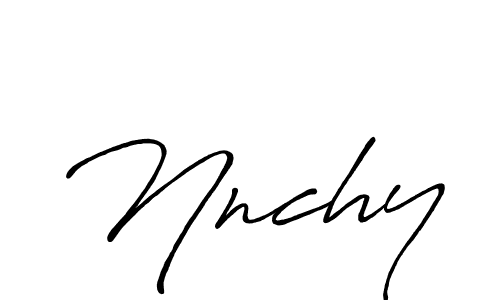 Use a signature maker to create a handwritten signature online. With this signature software, you can design (Antro_Vectra_Bolder) your own signature for name Nnchy. Nnchy signature style 7 images and pictures png
