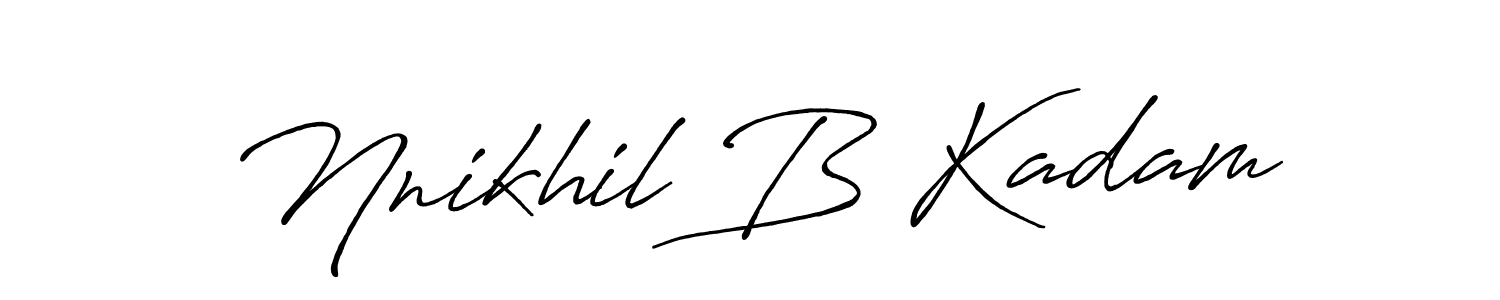 Also we have Nnikhil B Kadam name is the best signature style. Create professional handwritten signature collection using Antro_Vectra_Bolder autograph style. Nnikhil B Kadam signature style 7 images and pictures png