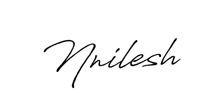 Create a beautiful signature design for name Nnilesh. With this signature (Antro_Vectra_Bolder) fonts, you can make a handwritten signature for free. Nnilesh signature style 7 images and pictures png