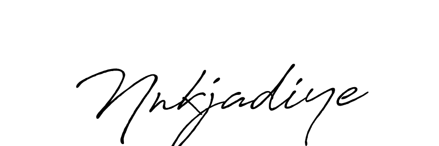 Make a beautiful signature design for name Nnkjadiye. With this signature (Antro_Vectra_Bolder) style, you can create a handwritten signature for free. Nnkjadiye signature style 7 images and pictures png