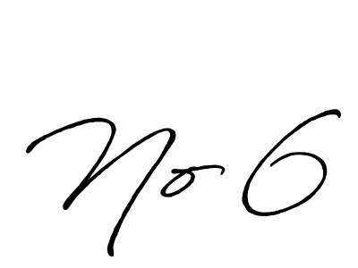 The best way (Antro_Vectra_Bolder) to make a short signature is to pick only two or three words in your name. The name No 6 include a total of six letters. For converting this name. No 6 signature style 7 images and pictures png