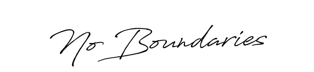Create a beautiful signature design for name No Boundaries. With this signature (Antro_Vectra_Bolder) fonts, you can make a handwritten signature for free. No Boundaries signature style 7 images and pictures png