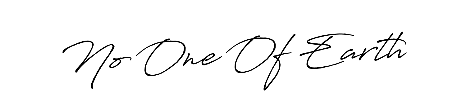 Also we have No One Of Earth name is the best signature style. Create professional handwritten signature collection using Antro_Vectra_Bolder autograph style. No One Of Earth signature style 7 images and pictures png