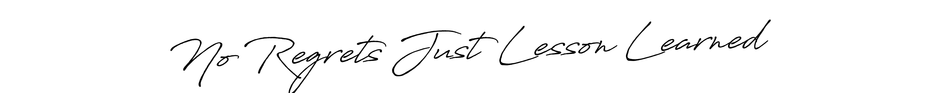 Once you've used our free online signature maker to create your best signature Antro_Vectra_Bolder style, it's time to enjoy all of the benefits that No Regrets Just Lesson Learned name signing documents. No Regrets Just Lesson Learned signature style 7 images and pictures png