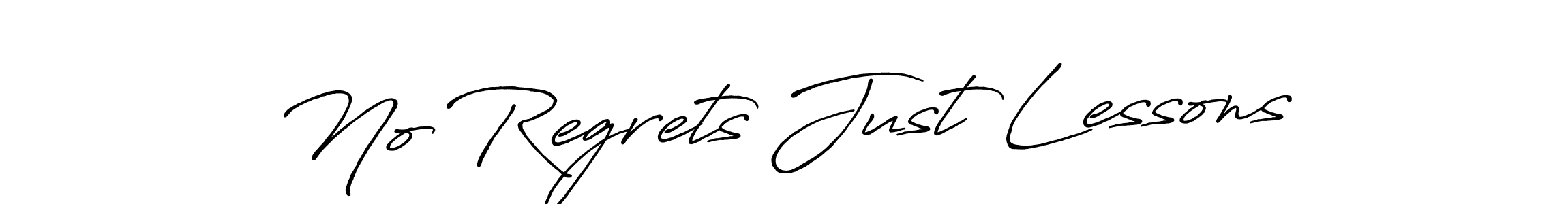 Also we have No Regrets Just Lessons name is the best signature style. Create professional handwritten signature collection using Antro_Vectra_Bolder autograph style. No Regrets Just Lessons signature style 7 images and pictures png