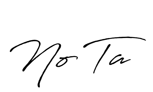 Similarly Antro_Vectra_Bolder is the best handwritten signature design. Signature creator online .You can use it as an online autograph creator for name No Ta. No Ta signature style 7 images and pictures png