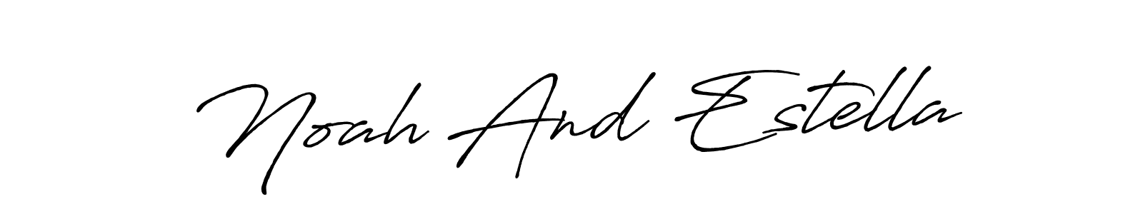 Design your own signature with our free online signature maker. With this signature software, you can create a handwritten (Antro_Vectra_Bolder) signature for name Noah And Estella. Noah And Estella signature style 7 images and pictures png