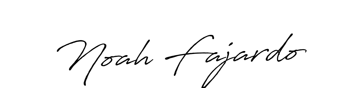 Noah Fajardo stylish signature style. Best Handwritten Sign (Antro_Vectra_Bolder) for my name. Handwritten Signature Collection Ideas for my name Noah Fajardo. Noah Fajardo signature style 7 images and pictures png