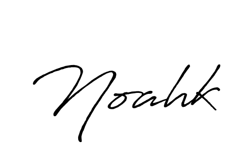 Make a beautiful signature design for name Noahk. With this signature (Antro_Vectra_Bolder) style, you can create a handwritten signature for free. Noahk signature style 7 images and pictures png