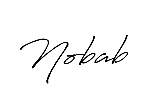 Also we have Nobab name is the best signature style. Create professional handwritten signature collection using Antro_Vectra_Bolder autograph style. Nobab signature style 7 images and pictures png