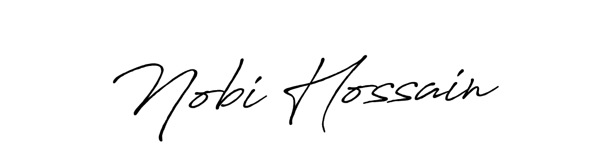 Design your own signature with our free online signature maker. With this signature software, you can create a handwritten (Antro_Vectra_Bolder) signature for name Nobi Hossain. Nobi Hossain signature style 7 images and pictures png