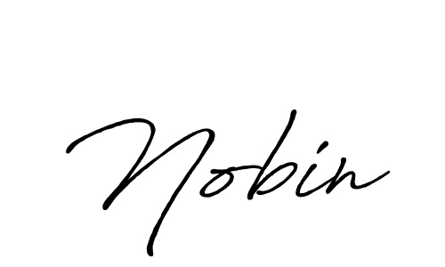 Design your own signature with our free online signature maker. With this signature software, you can create a handwritten (Antro_Vectra_Bolder) signature for name Nobin. Nobin signature style 7 images and pictures png