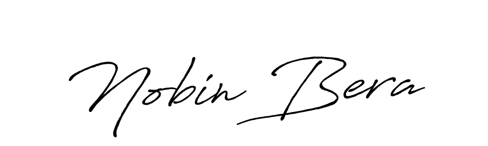 Use a signature maker to create a handwritten signature online. With this signature software, you can design (Antro_Vectra_Bolder) your own signature for name Nobin Bera. Nobin Bera signature style 7 images and pictures png