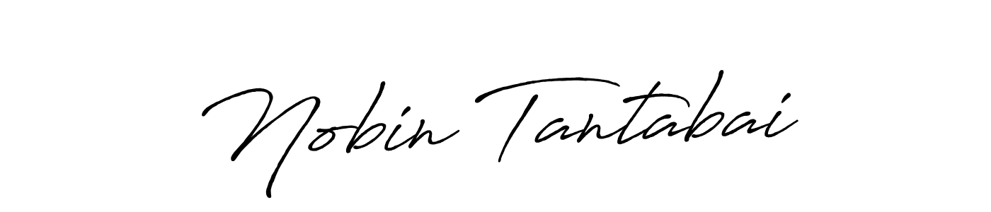 Design your own signature with our free online signature maker. With this signature software, you can create a handwritten (Antro_Vectra_Bolder) signature for name Nobin Tantabai. Nobin Tantabai signature style 7 images and pictures png