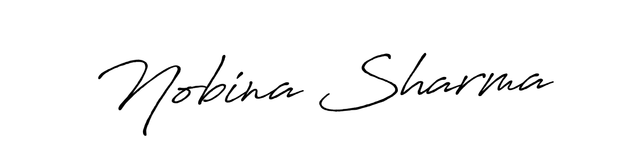 Also we have Nobina Sharma name is the best signature style. Create professional handwritten signature collection using Antro_Vectra_Bolder autograph style. Nobina Sharma signature style 7 images and pictures png