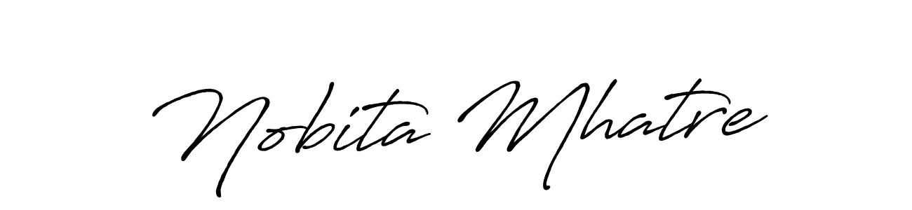 if you are searching for the best signature style for your name Nobita Mhatre. so please give up your signature search. here we have designed multiple signature styles  using Antro_Vectra_Bolder. Nobita Mhatre signature style 7 images and pictures png