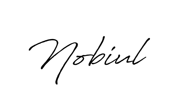 Also we have Nobiul name is the best signature style. Create professional handwritten signature collection using Antro_Vectra_Bolder autograph style. Nobiul signature style 7 images and pictures png