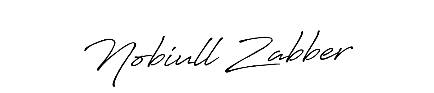 How to make Nobiull Zabber name signature. Use Antro_Vectra_Bolder style for creating short signs online. This is the latest handwritten sign. Nobiull Zabber signature style 7 images and pictures png