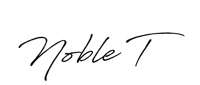 Design your own signature with our free online signature maker. With this signature software, you can create a handwritten (Antro_Vectra_Bolder) signature for name Noble T. Noble T signature style 7 images and pictures png