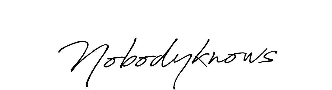 Create a beautiful signature design for name Nobodyknows. With this signature (Antro_Vectra_Bolder) fonts, you can make a handwritten signature for free. Nobodyknows signature style 7 images and pictures png