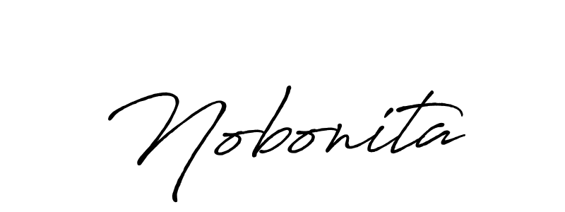 Design your own signature with our free online signature maker. With this signature software, you can create a handwritten (Antro_Vectra_Bolder) signature for name Nobonita. Nobonita signature style 7 images and pictures png