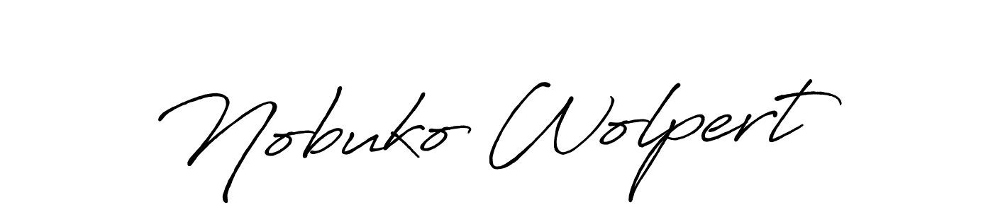 if you are searching for the best signature style for your name Nobuko Wolpert. so please give up your signature search. here we have designed multiple signature styles  using Antro_Vectra_Bolder. Nobuko Wolpert signature style 7 images and pictures png