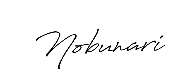 Design your own signature with our free online signature maker. With this signature software, you can create a handwritten (Antro_Vectra_Bolder) signature for name Nobunari. Nobunari signature style 7 images and pictures png