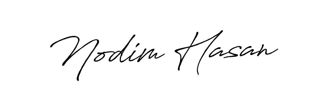 Create a beautiful signature design for name Nodim Hasan. With this signature (Antro_Vectra_Bolder) fonts, you can make a handwritten signature for free. Nodim Hasan signature style 7 images and pictures png