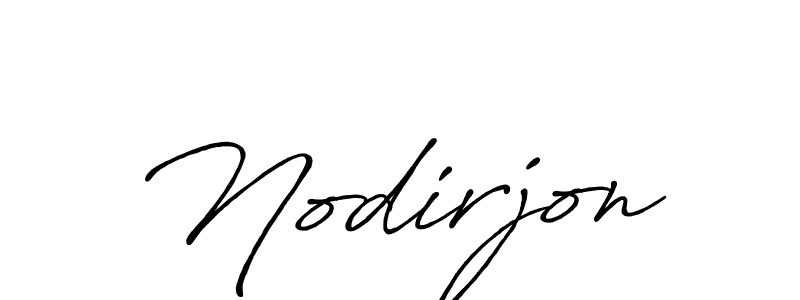 Also You can easily find your signature by using the search form. We will create Nodirjon name handwritten signature images for you free of cost using Antro_Vectra_Bolder sign style. Nodirjon signature style 7 images and pictures png