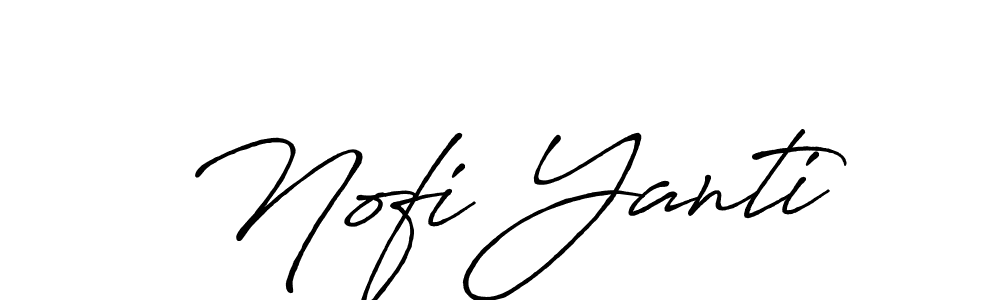 The best way (Antro_Vectra_Bolder) to make a short signature is to pick only two or three words in your name. The name Nofi Yanti include a total of six letters. For converting this name. Nofi Yanti signature style 7 images and pictures png