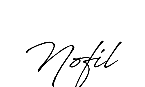 Nofil stylish signature style. Best Handwritten Sign (Antro_Vectra_Bolder) for my name. Handwritten Signature Collection Ideas for my name Nofil. Nofil signature style 7 images and pictures png