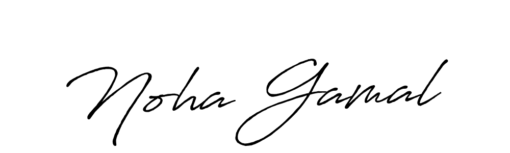 Create a beautiful signature design for name Noha Gamal. With this signature (Antro_Vectra_Bolder) fonts, you can make a handwritten signature for free. Noha Gamal signature style 7 images and pictures png