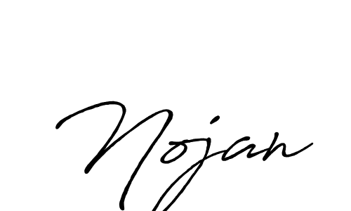 Use a signature maker to create a handwritten signature online. With this signature software, you can design (Antro_Vectra_Bolder) your own signature for name Nojan. Nojan signature style 7 images and pictures png