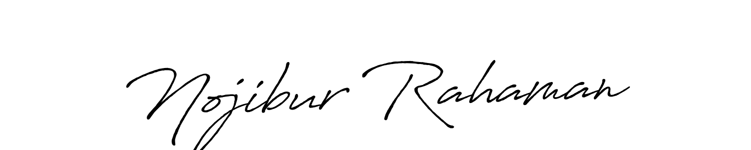 Also we have Nojibur Rahaman name is the best signature style. Create professional handwritten signature collection using Antro_Vectra_Bolder autograph style. Nojibur Rahaman signature style 7 images and pictures png