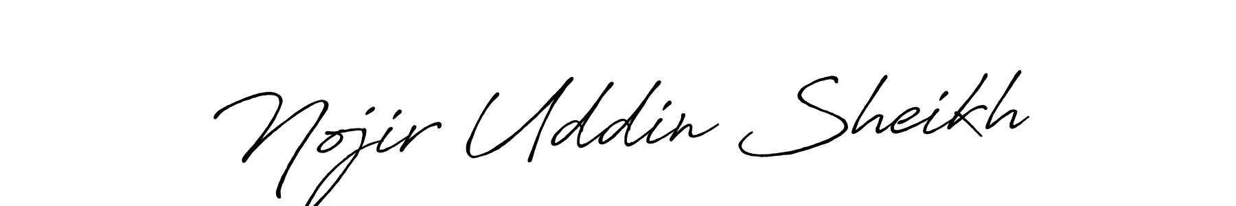 Design your own signature with our free online signature maker. With this signature software, you can create a handwritten (Antro_Vectra_Bolder) signature for name Nojir Uddin Sheikh. Nojir Uddin Sheikh signature style 7 images and pictures png