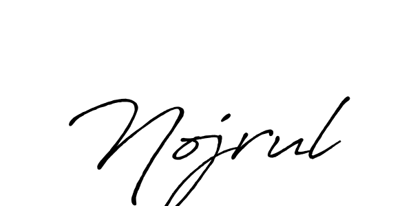 Use a signature maker to create a handwritten signature online. With this signature software, you can design (Antro_Vectra_Bolder) your own signature for name Nojrul. Nojrul signature style 7 images and pictures png