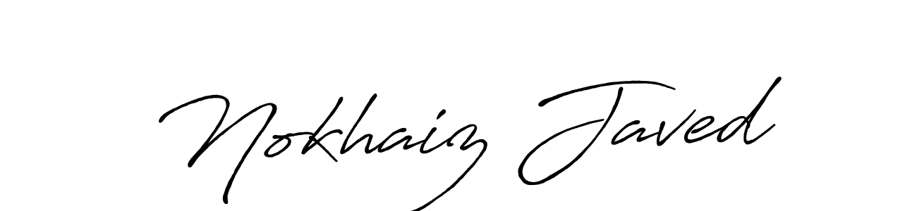 Antro_Vectra_Bolder is a professional signature style that is perfect for those who want to add a touch of class to their signature. It is also a great choice for those who want to make their signature more unique. Get Nokhaiz Javed name to fancy signature for free. Nokhaiz Javed signature style 7 images and pictures png