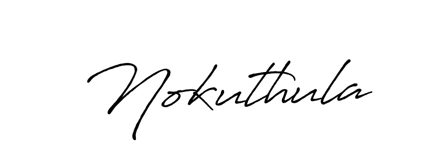 How to make Nokuthula signature? Antro_Vectra_Bolder is a professional autograph style. Create handwritten signature for Nokuthula name. Nokuthula signature style 7 images and pictures png