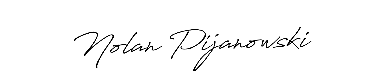 Create a beautiful signature design for name Nolan Pijanowski. With this signature (Antro_Vectra_Bolder) fonts, you can make a handwritten signature for free. Nolan Pijanowski signature style 7 images and pictures png