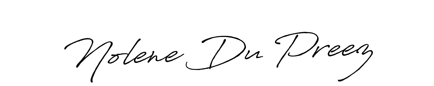 Also You can easily find your signature by using the search form. We will create Nolene Du Preez name handwritten signature images for you free of cost using Antro_Vectra_Bolder sign style. Nolene Du Preez signature style 7 images and pictures png