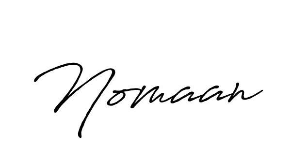 Use a signature maker to create a handwritten signature online. With this signature software, you can design (Antro_Vectra_Bolder) your own signature for name Nomaan. Nomaan signature style 7 images and pictures png