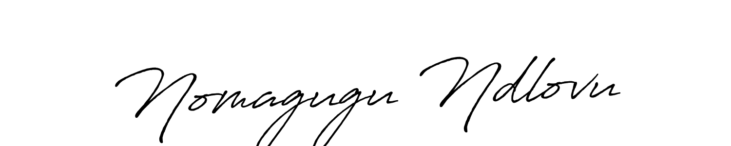 How to make Nomagugu Ndlovu name signature. Use Antro_Vectra_Bolder style for creating short signs online. This is the latest handwritten sign. Nomagugu Ndlovu signature style 7 images and pictures png