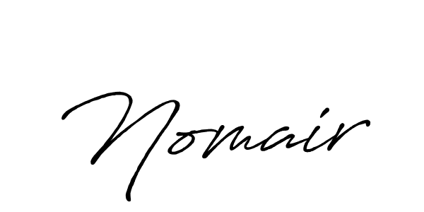 Design your own signature with our free online signature maker. With this signature software, you can create a handwritten (Antro_Vectra_Bolder) signature for name Nomair. Nomair signature style 7 images and pictures png