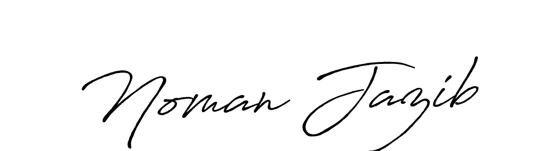 Noman Jazib stylish signature style. Best Handwritten Sign (Antro_Vectra_Bolder) for my name. Handwritten Signature Collection Ideas for my name Noman Jazib. Noman Jazib signature style 7 images and pictures png