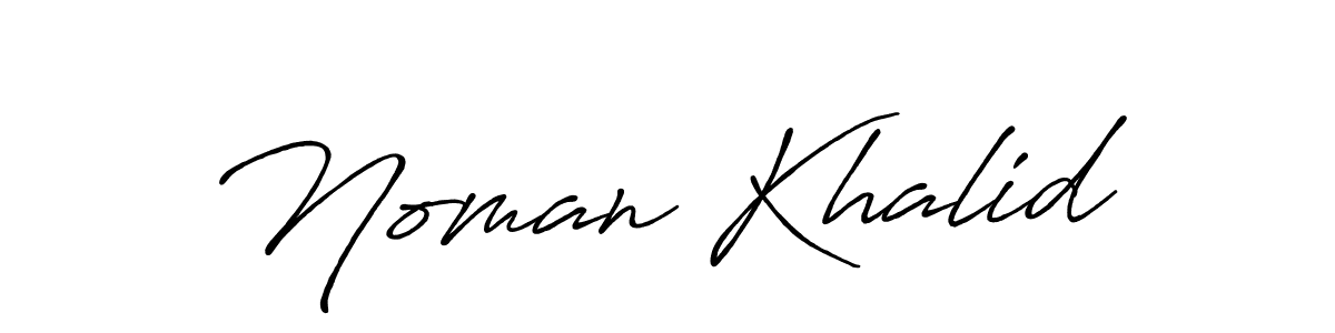 Make a beautiful signature design for name Noman Khalid. With this signature (Antro_Vectra_Bolder) style, you can create a handwritten signature for free. Noman Khalid signature style 7 images and pictures png